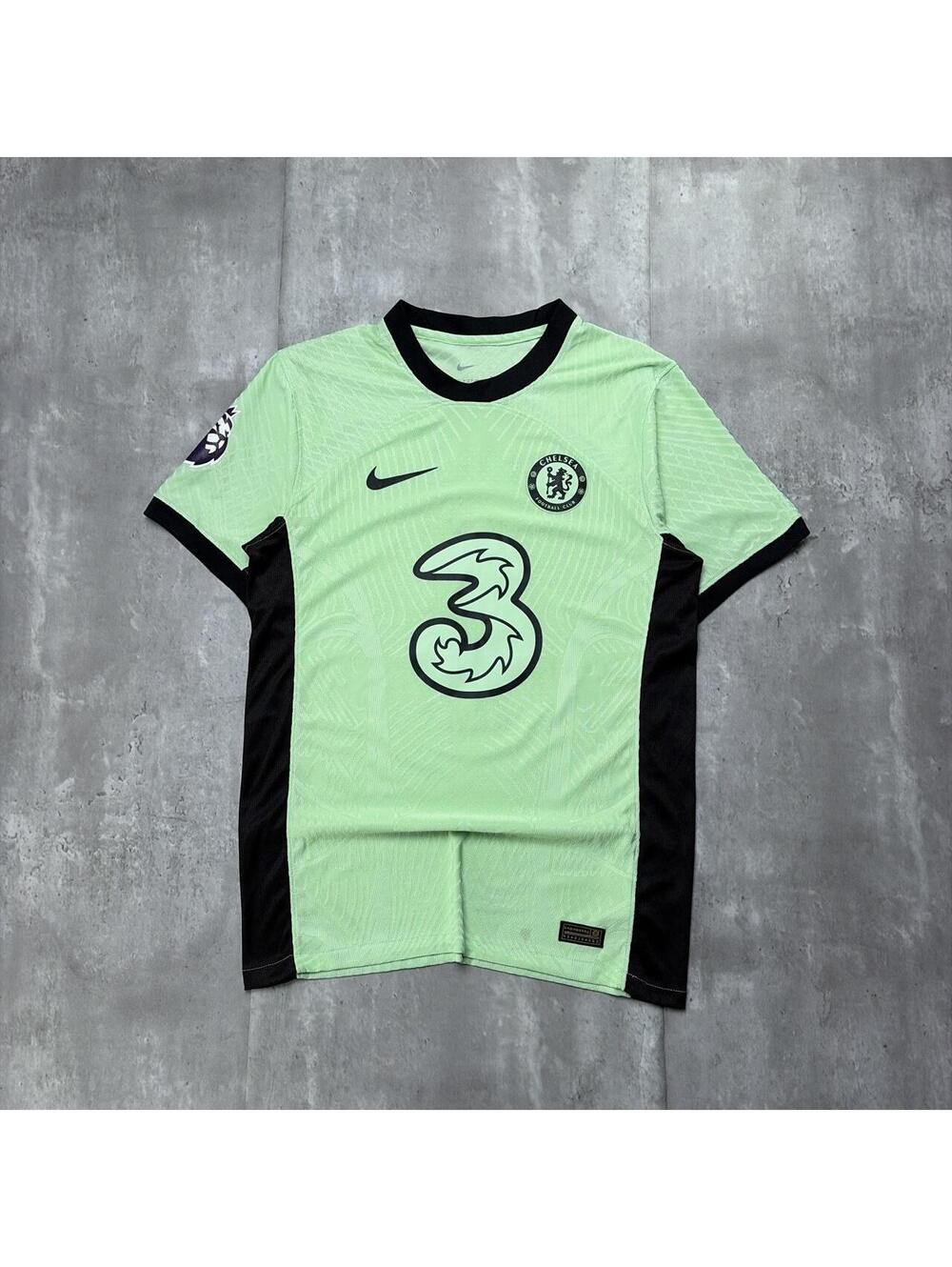 Y2K Green Nike Chelsea FC 2020/21 Away Thiago Silva #6 Soccer Jersey